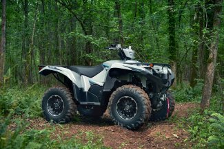 An ATV in the woods